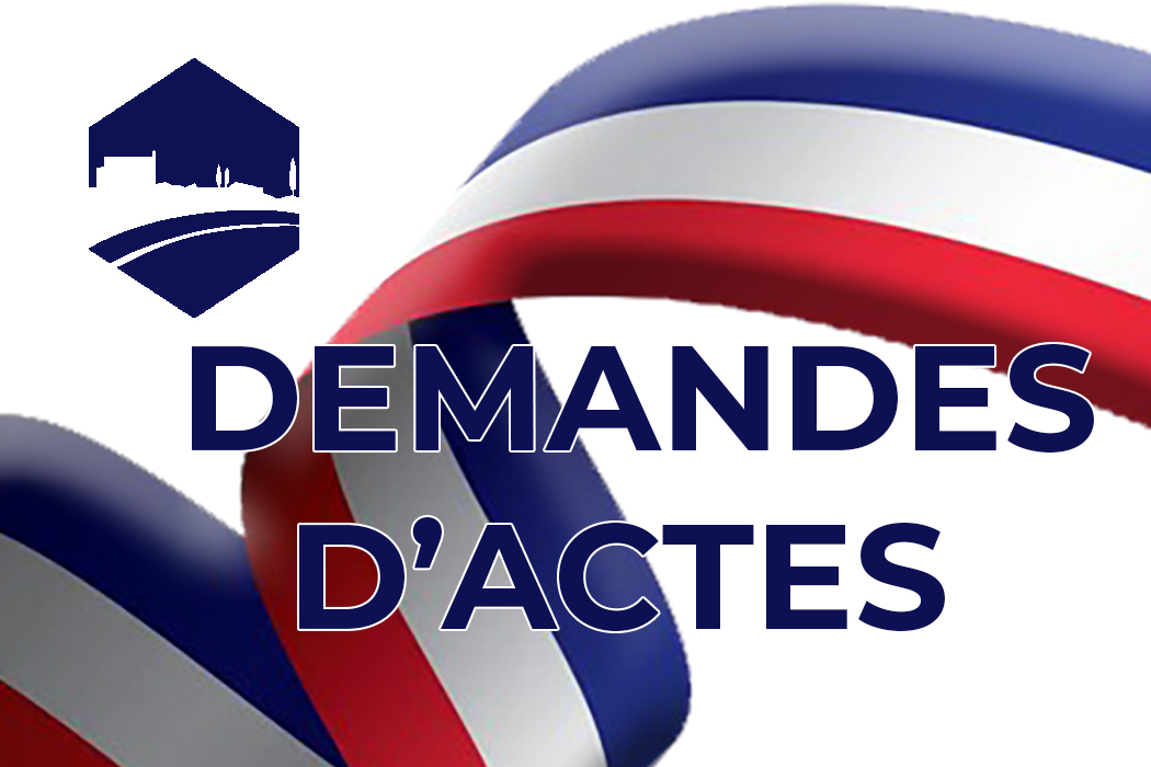 demandes d'actes (naissance, mariage, décès)