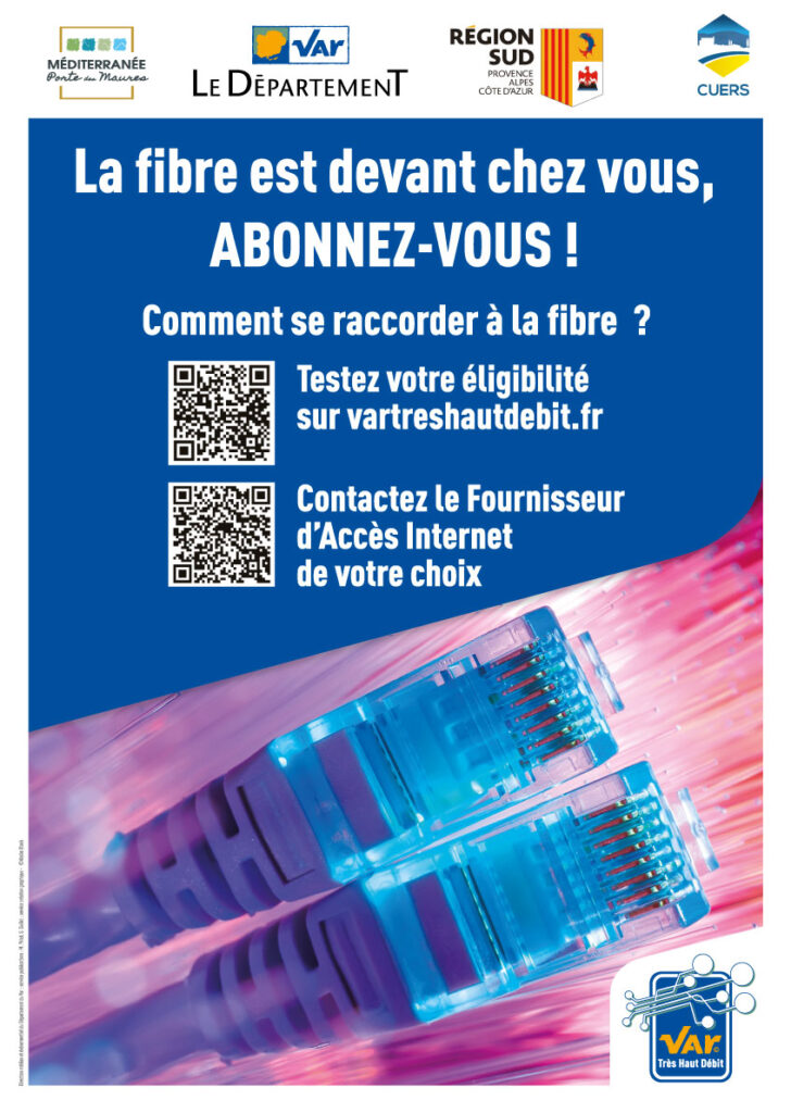 Déploiement de la fibre optique sur le département du Var - Agrandir l'image, fenêtre modale